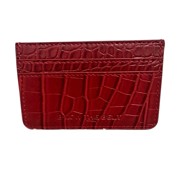 B-Low The Belt Red Croc Card Holder Vegan Leather New in Packaging - Picture 3 of 5